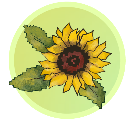 Drawing of a sunflower.
